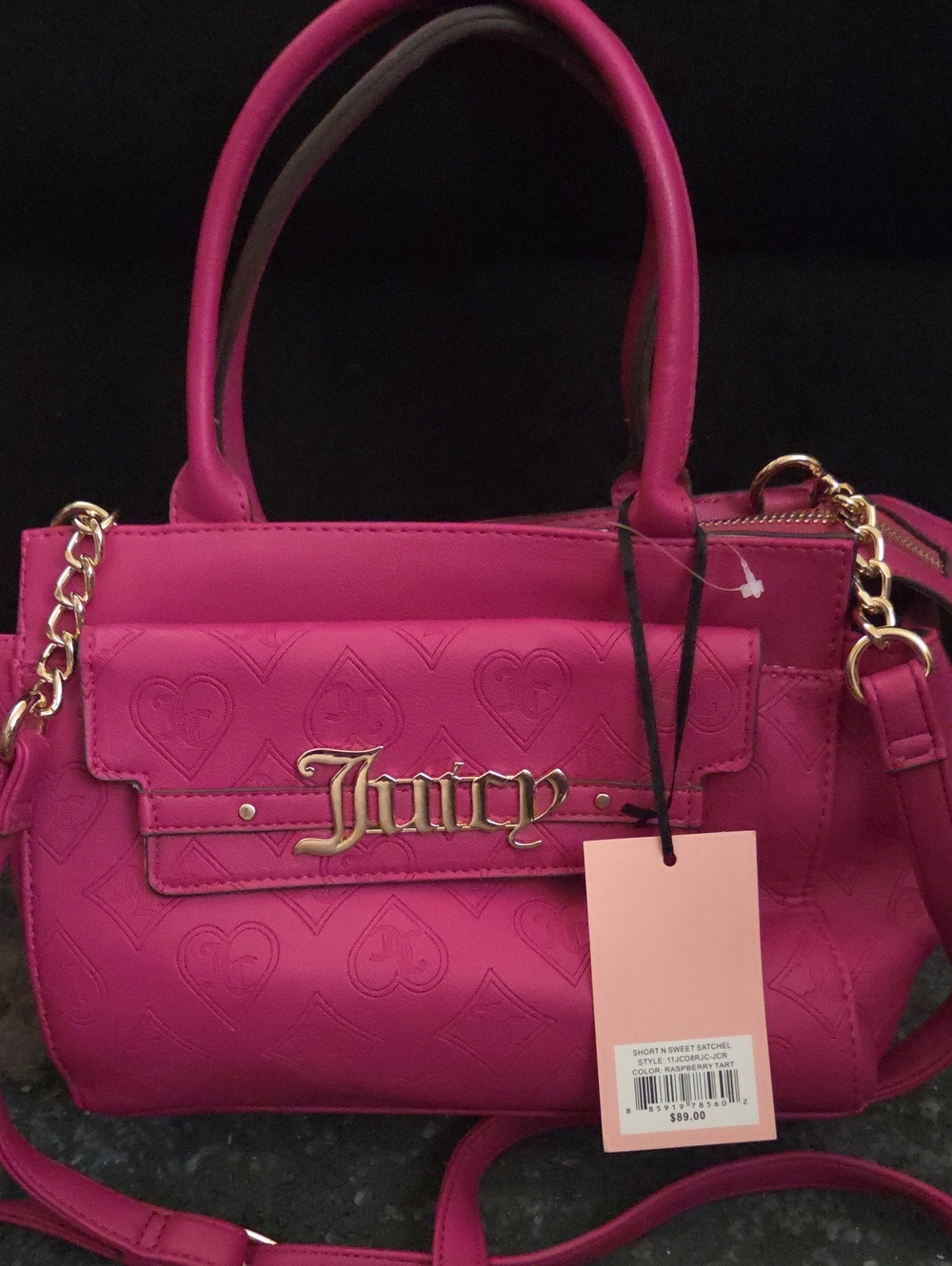 Juicy Couture Pink Monogram Satchel